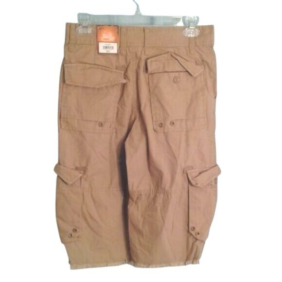 Urban Pipeline Size 12 Cargo Shorts Boys Tan Frayed Hem Cotton Casual NEW - Picture 6 of 8